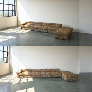 Fabric Modular Sectional Sofa in performance fabric — front view