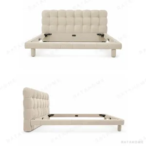 Bubble Bed in Brushed Fabric — in a room setting