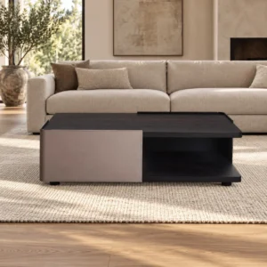 Black Veneer Coffee Table in black — front view