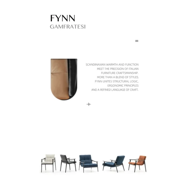 Fynn Black Ash Lounge Chair in Black Leather — in a room setting