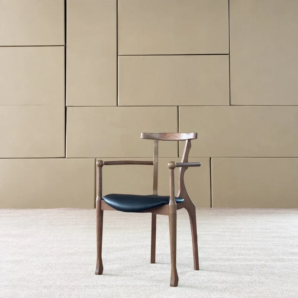 Gaulino Chair in solid ash — front view