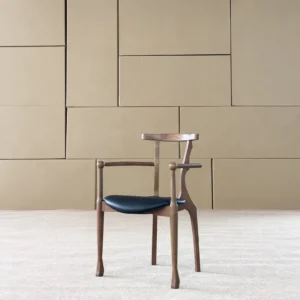 Gaulino Chair in solid ash — front view