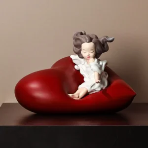 Gentle Dream Artist Figurine, Gift Boxed in red — front view