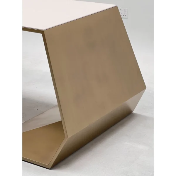 Geometric Executive Desk in oatmeal — in a room setting