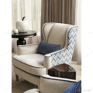 Grace Two-Seat Sofa in Royal Blue Italian Cotton Velvet — in a room setting