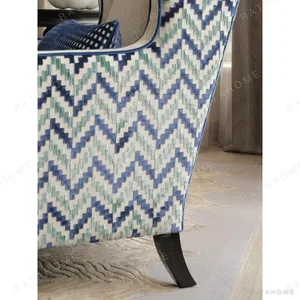Grace Two-Seat Sofa in Royal Blue Italian Cotton Velvet — in a room setting
