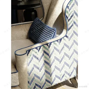 Grace Two-Seat Sofa in Royal Blue Italian Cotton Velvet — in a room setting