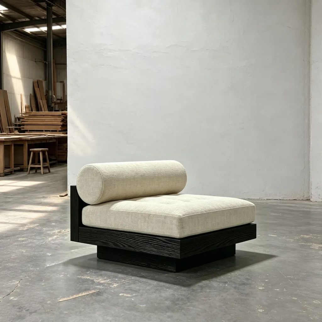Grange Chair in solid oak — front view