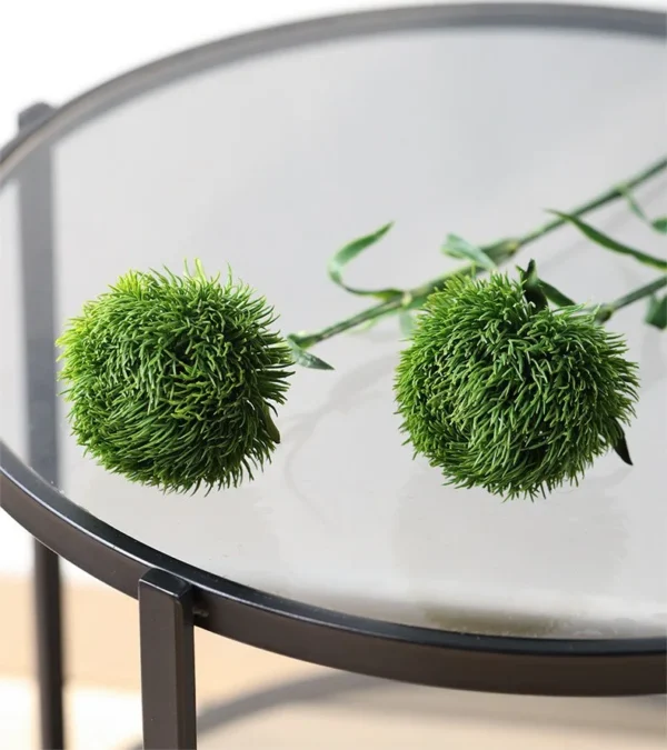 Green Dianthus Artificial Flower Stem, Single or Three in olive — in a room setting