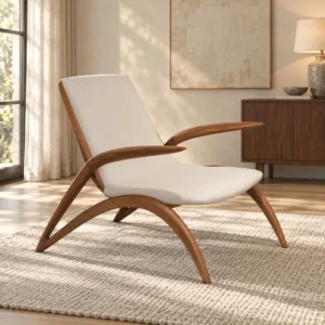 Growing Chair in solid ash — front view