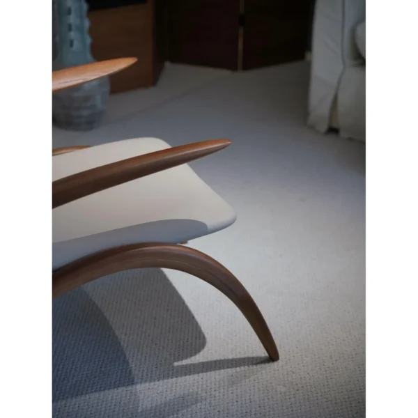 Growing Ash Lounge Chair in natural oak — in a room setting