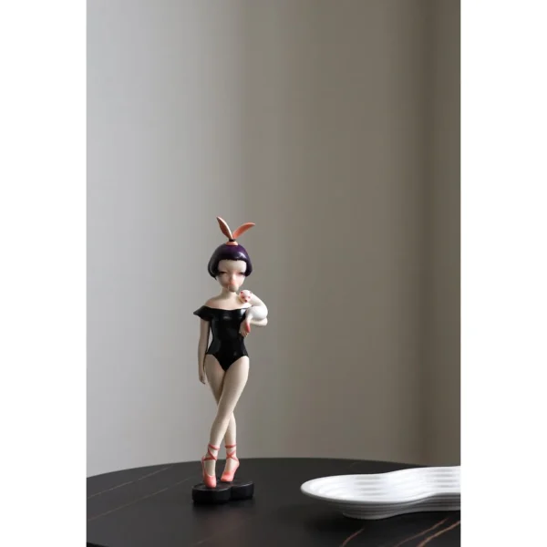 Hard Candy Black Swan Ballerina Sculpture, Gift Boxed in black — in a room setting