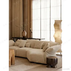 Couture Petal Modular Sofa in oatmeal — in a room setting