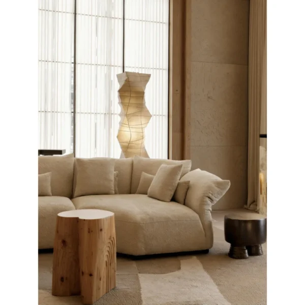 Couture Petal Modular Sofa in oatmeal — in a room setting