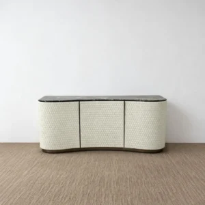 Entryway Cabinet in marble — front view