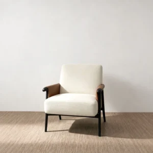 Havise Two-Tone Lounge Chair in oatmeal — front view