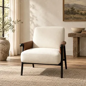 Havise Two-Tone Lounge Chair in oatmeal — in a room setting