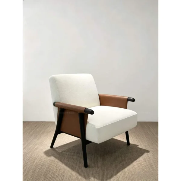 Havise Two-Tone Lounge Chair in oatmeal — in a room setting