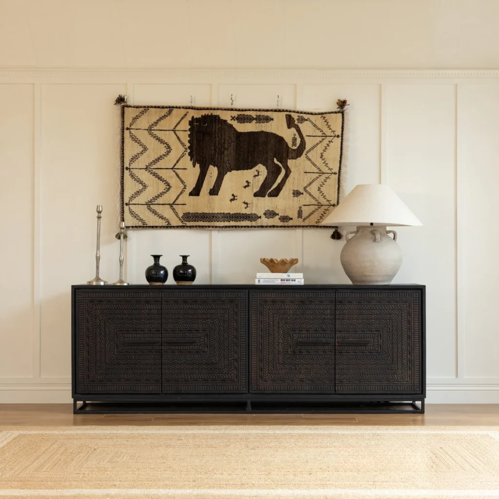 Hena E Cabinet Indonesian Teak in teak — front view