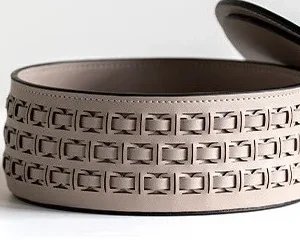 Woven Leather Round Lidded Jewellery Box in slate — in a room setting