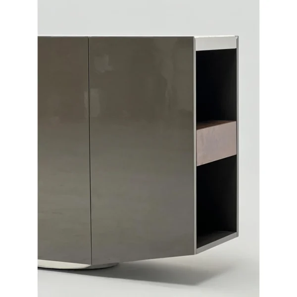 Dark Grey Gloss Sideboard in slate — in a room setting