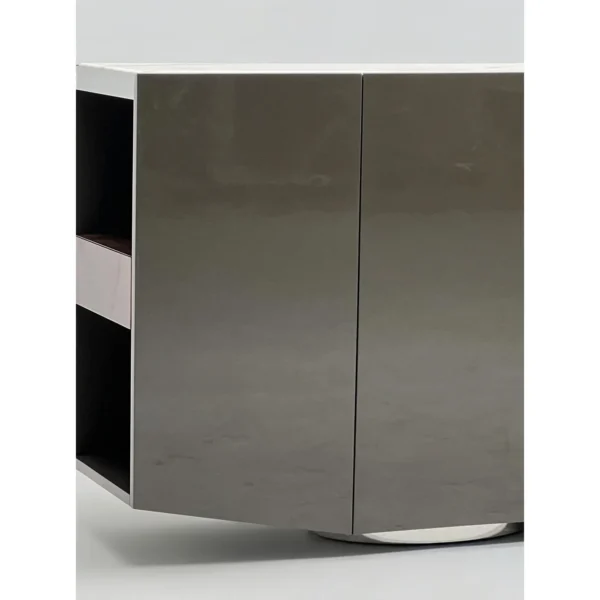 Dark Grey Gloss Sideboard in slate — in a room setting