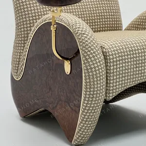 Italian Cigar Lounge Chair in clay — in a room setting