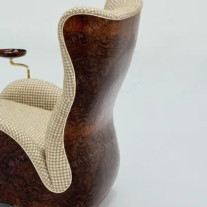 Italian Cigar Lounge Chair in clay — in a room setting