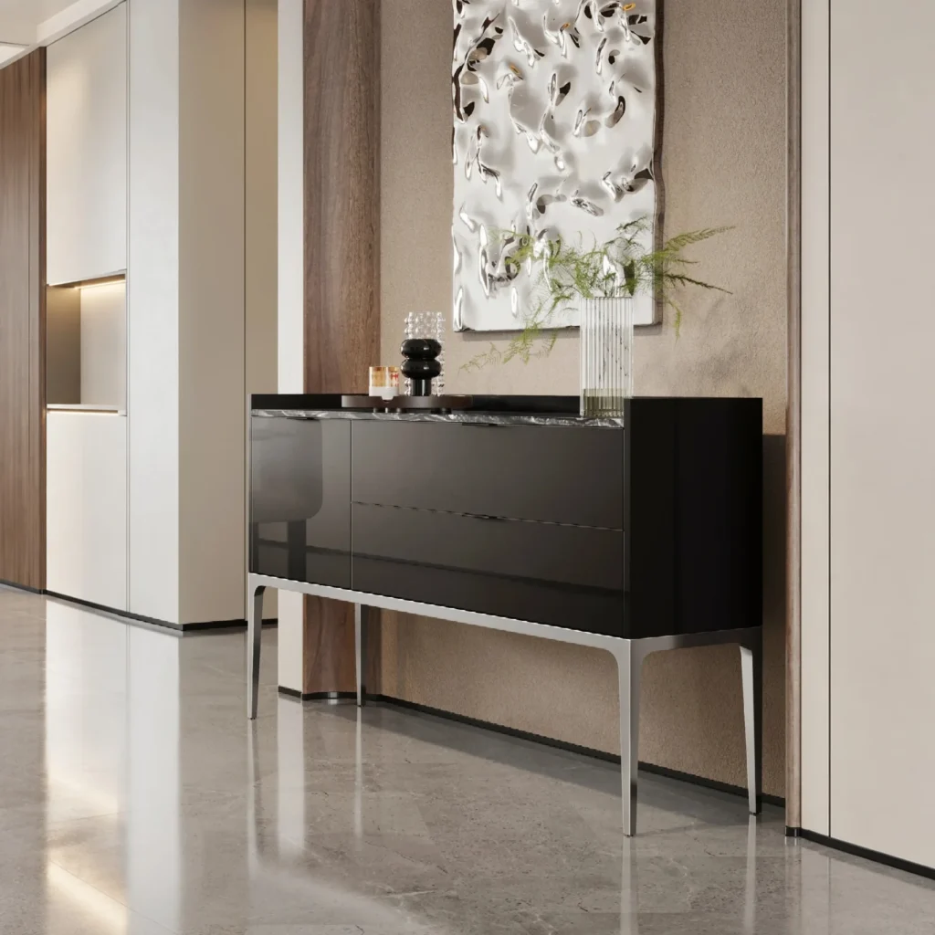 Italian Minimalist Entryway Cabinet — front view