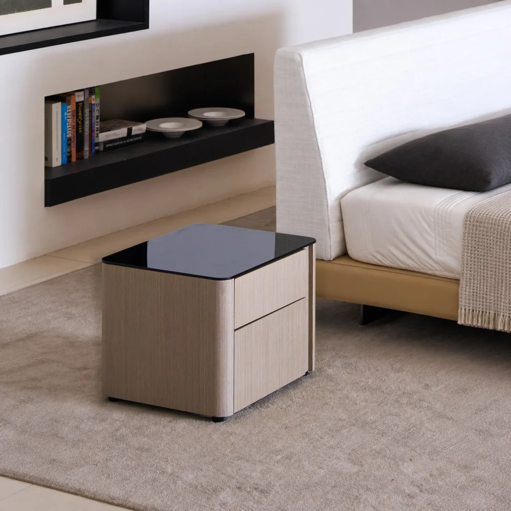 Italian Minimalist in wood veneer — front view