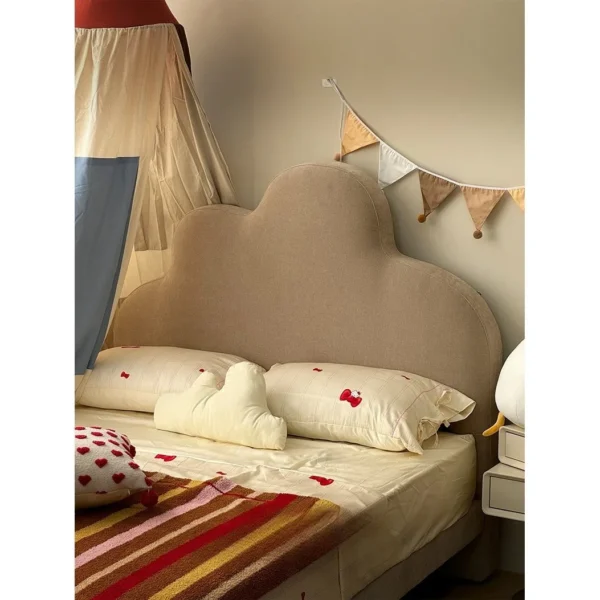Cloud Kids Bed in Chenille — in a room setting