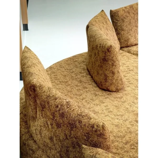 Double-Sided Petal Modular Sofa in olive — in a room setting