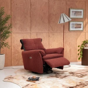 Sorrento Electric Recliner in linen blend — front view