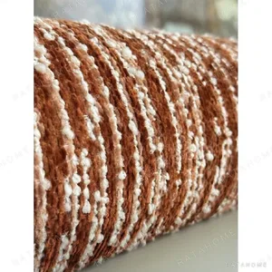 Wenshe Leather and Chenille Two-Texture Bed in oatmeal — in a room setting