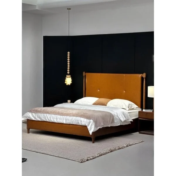 West Coast Reversible-Headboard Ash Bed in natural oak — in a room setting