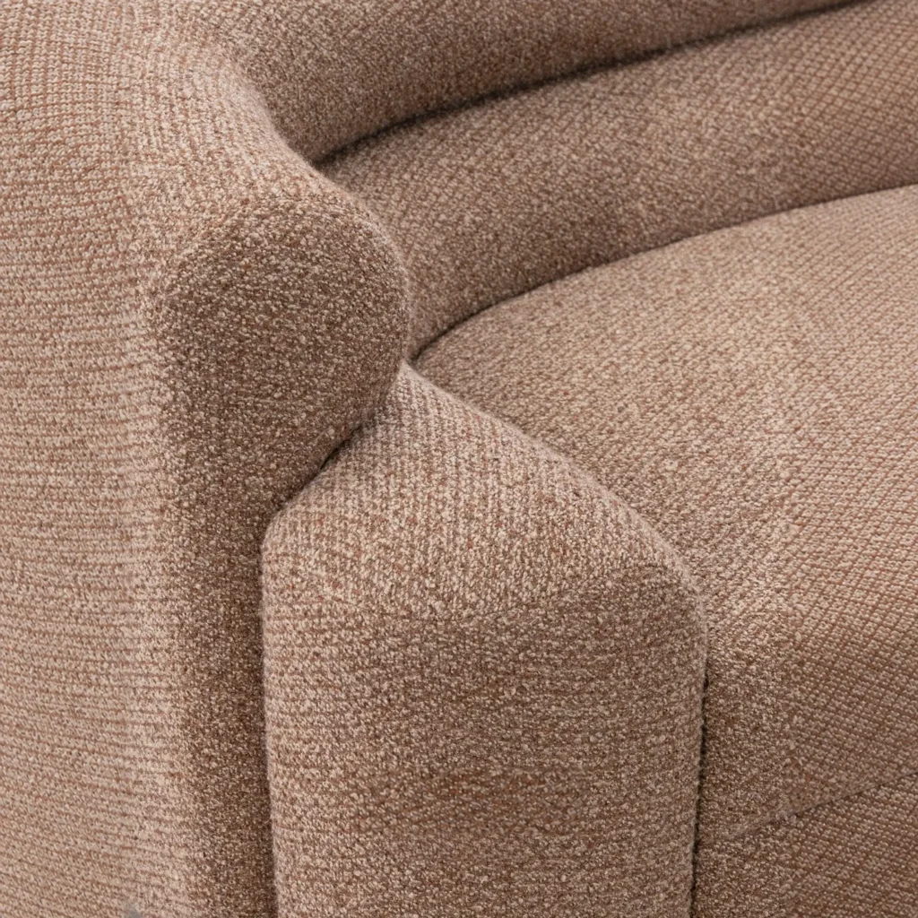 Jeya Organic Curve Sofa in performance fabric — front view
