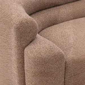 Jeya Organic Curve Sofa in performance fabric — front view