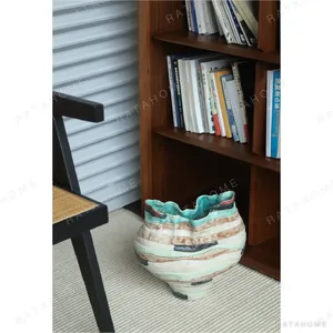 Reef and Sea Layered Ceramic Vessel, Jingdezhen in multicolour — in a room setting
