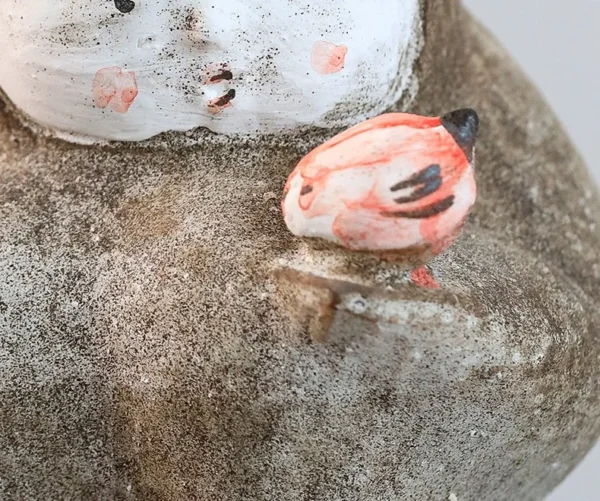 Jingdezhen Hand-Made Doll Ceramic Sculpture in clay — in a room setting