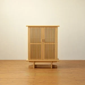 Lan Wine Cigar Cabinet in walnut — front view