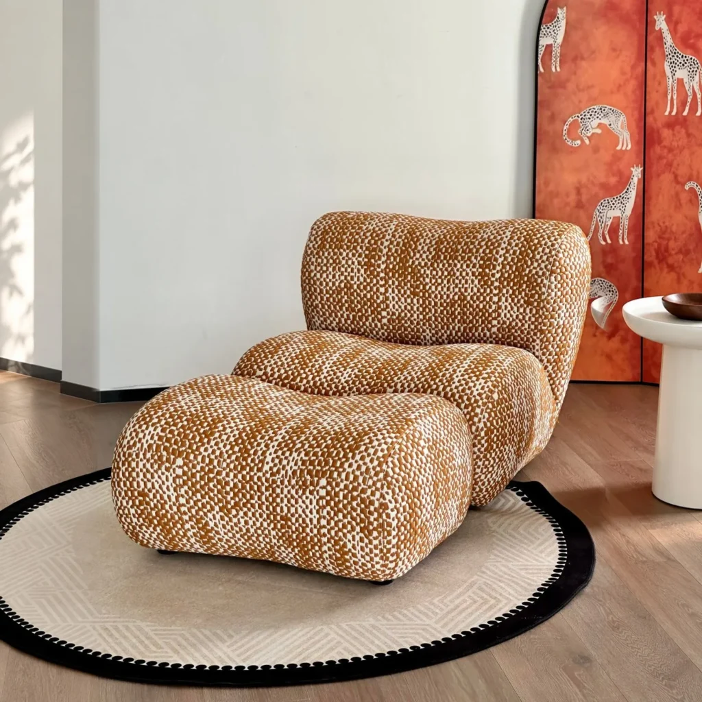 Lazy Lounge Chair with Ottoman — front view