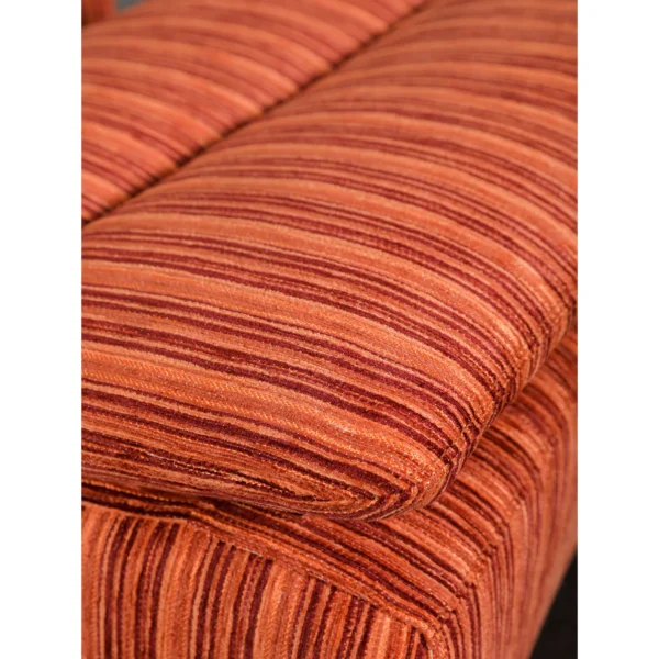 Leisure Lounge Chair with Ottoman in Orange Corduroy — in a room setting