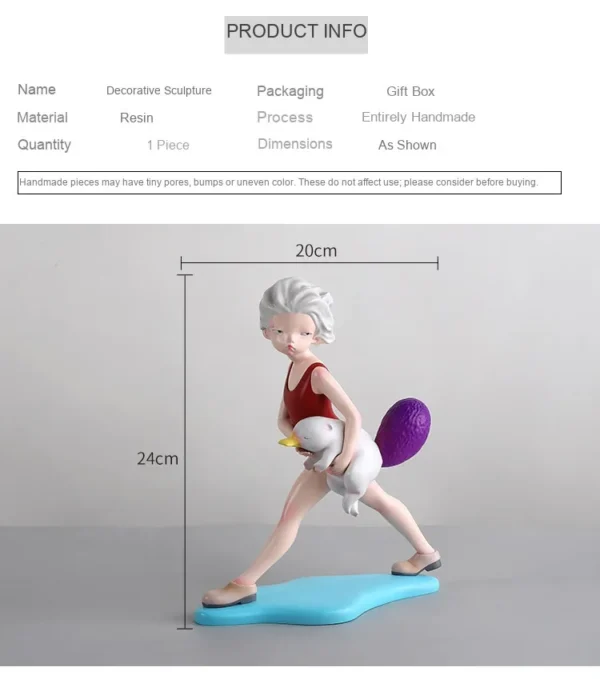 Leisure Time Artist Figurine, Gift Boxed in red — dimensions