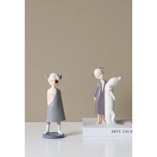 Little Freckles Artist Figurine, Gift Boxed in slate — in a room setting