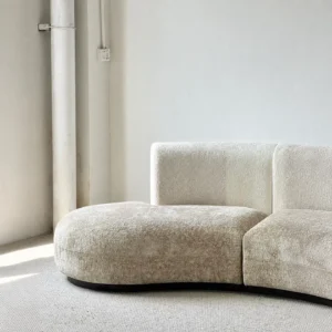 Low Saturation French Sofa in performance fabric — front view