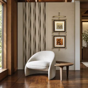 Metal Frame Wall Art Pair in bronze — front view