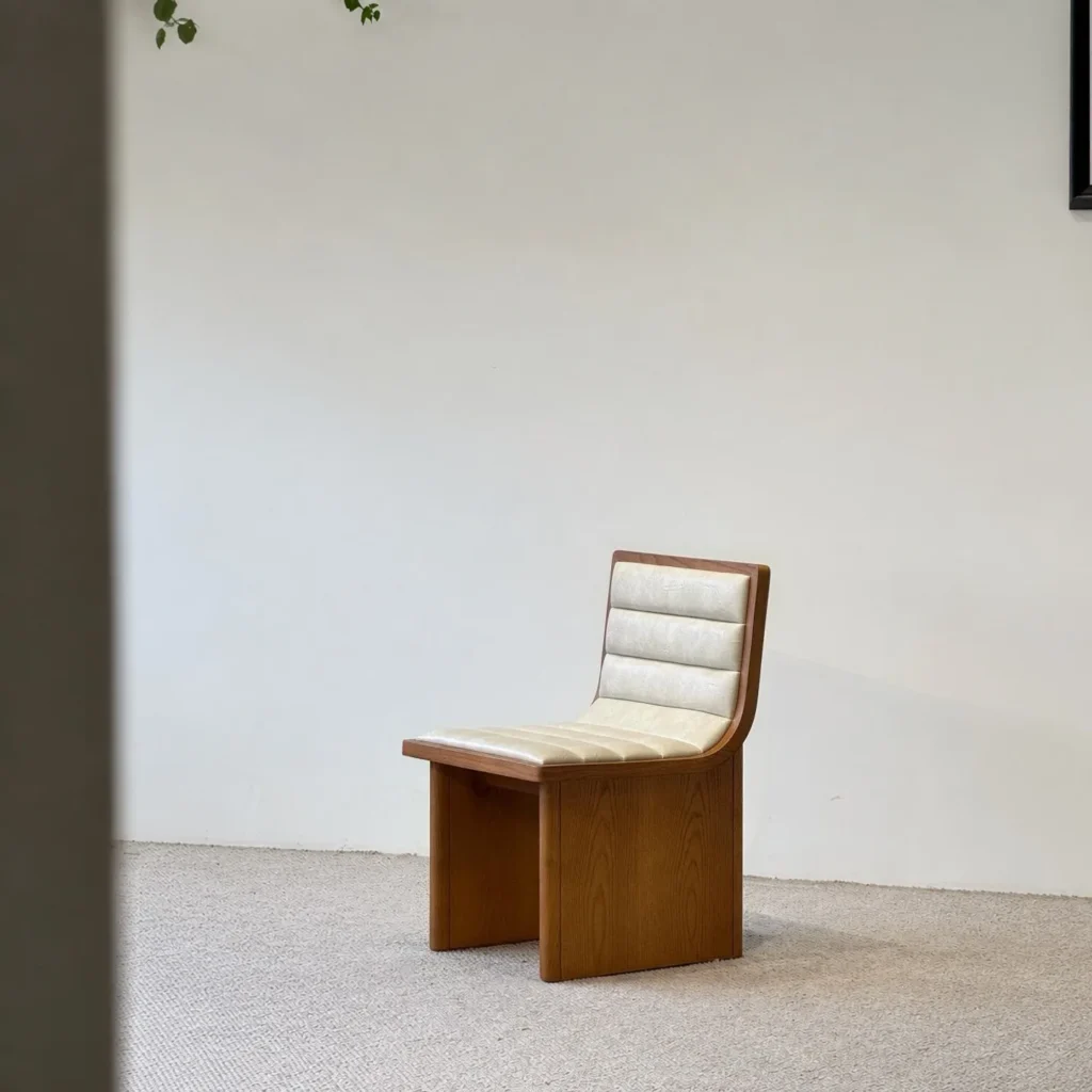 Walnut-Tone Ash Dining Chair in walnut — front view