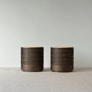Mid Century Distressed Old Money in solid wood — front view