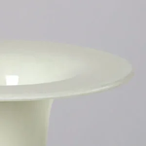Mid-Century Yellow Jade Glass Vase in mustard — in a room setting