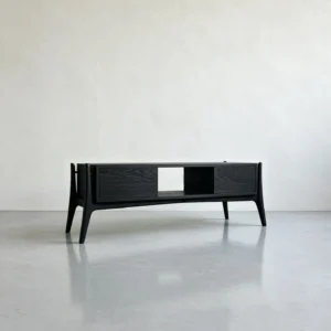 Minimalist Black Ash Stand in solid ash — front view